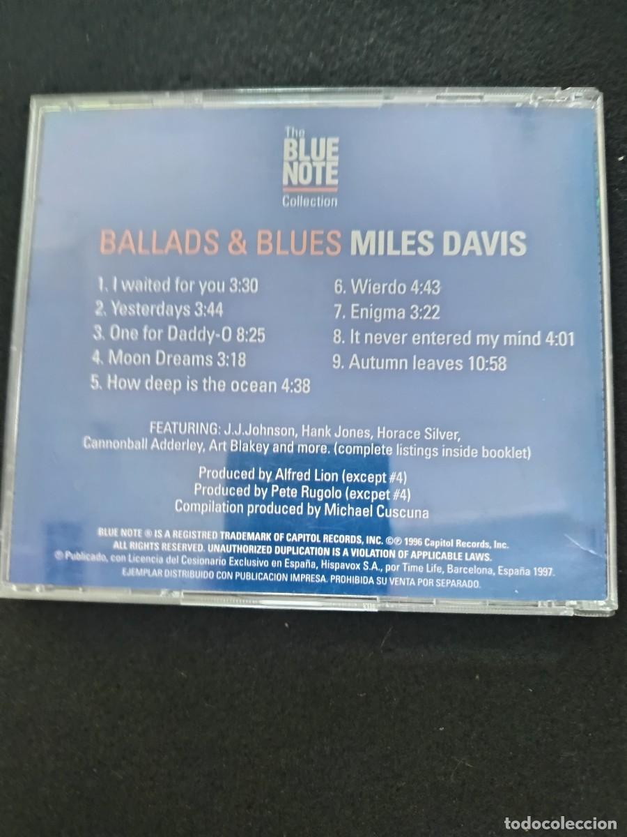 CDs de m&uacute;sica: 1 CD. MILES DAVIS. BALLADS & BLUES - Foto 2