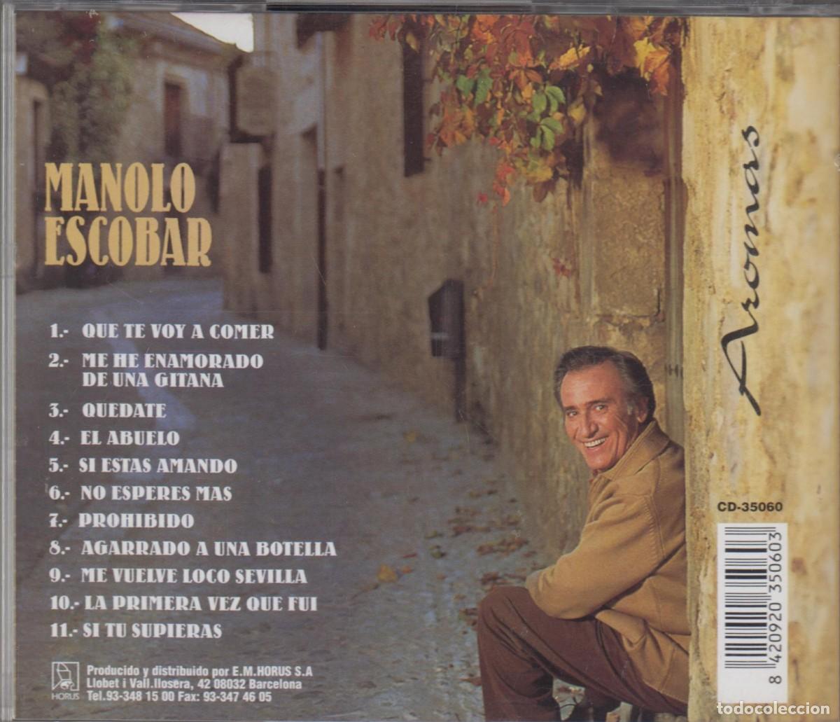 CDs de m&uacute;sica: Manolo Escobar cd Aromas 1997 Horus - Foto 2