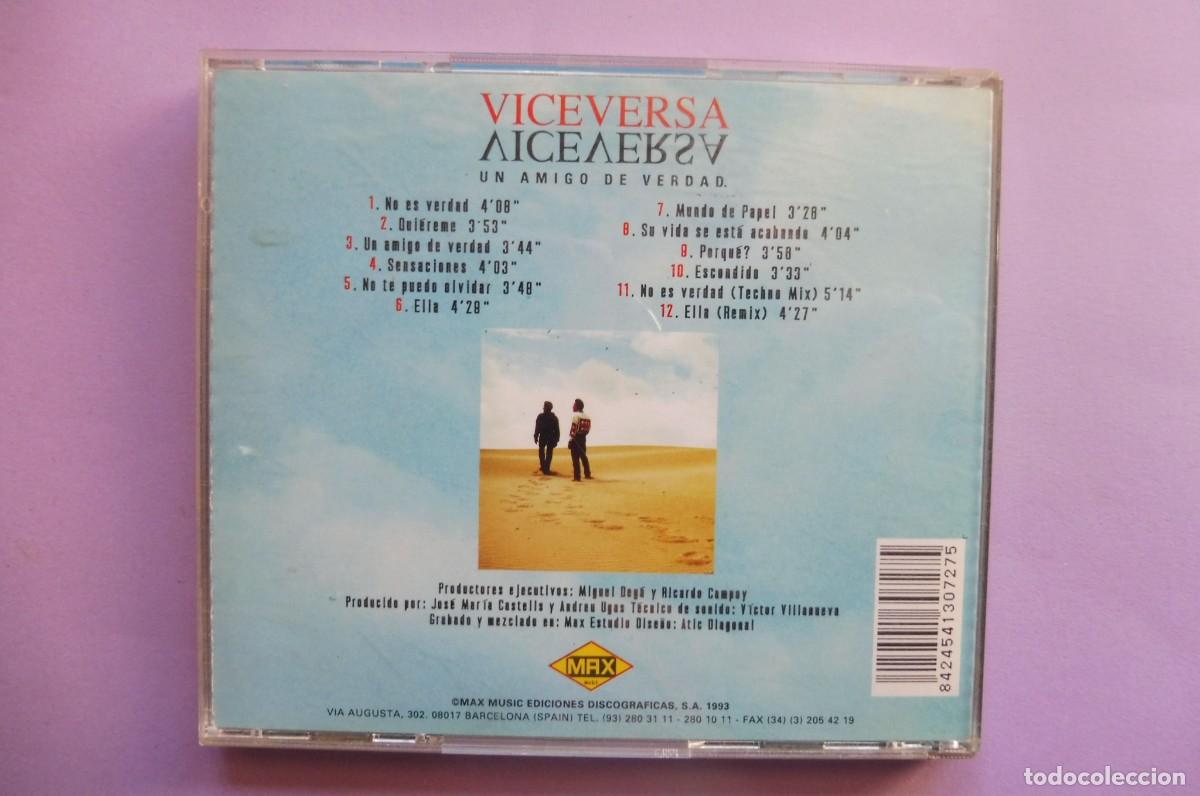 CDs de m&uacute;sica: CD - Viceversa &ndash; Un Amigo De Verdad - MAX NM727CD - Foto 3