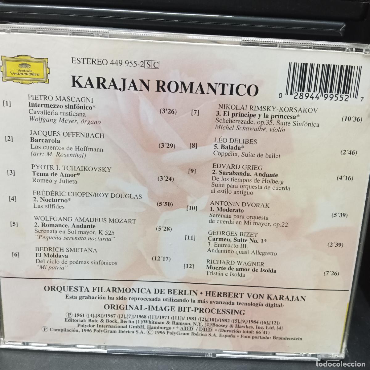 CDs de m&uacute;sica: Von KARAJAN, Romantico. CD - Foto 2