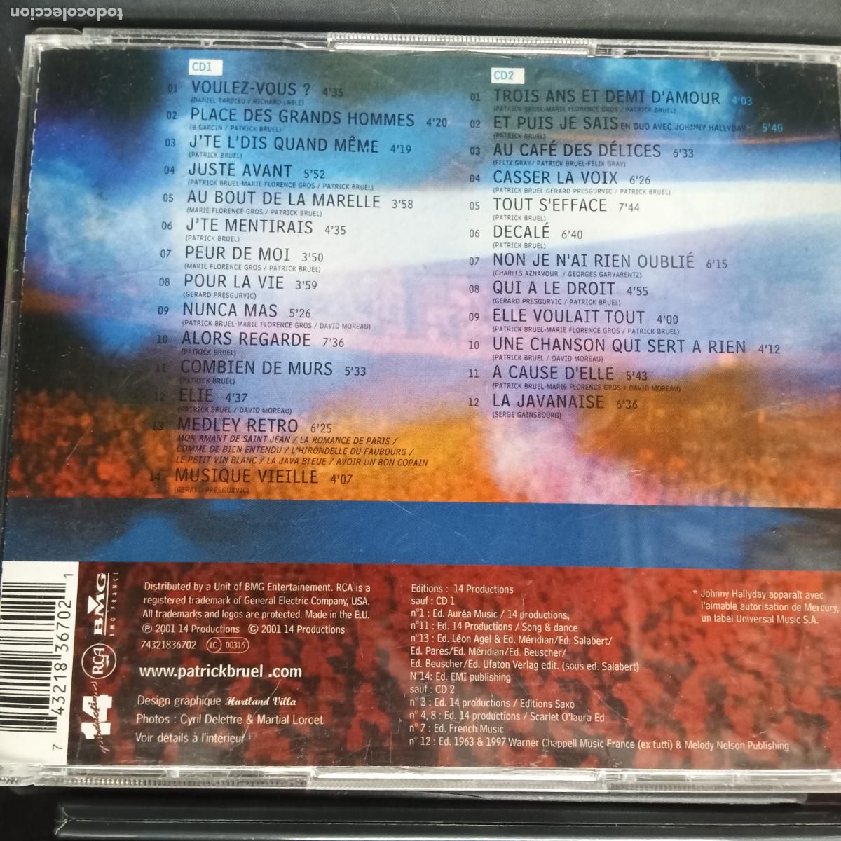CDs de m&uacute;sica: Patrick Bruel &ndash; LIVE Rien Ne Sefface 2CD - Foto 2
