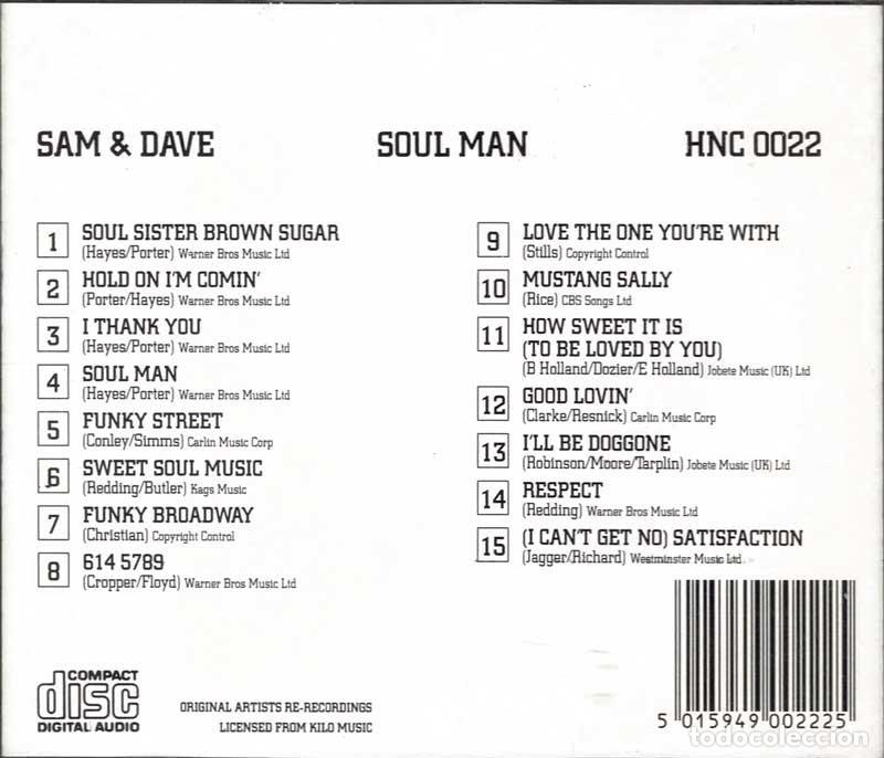 CDs de m&uacute;sica: Sam & Dave - Soul Man. CD - Foto 2