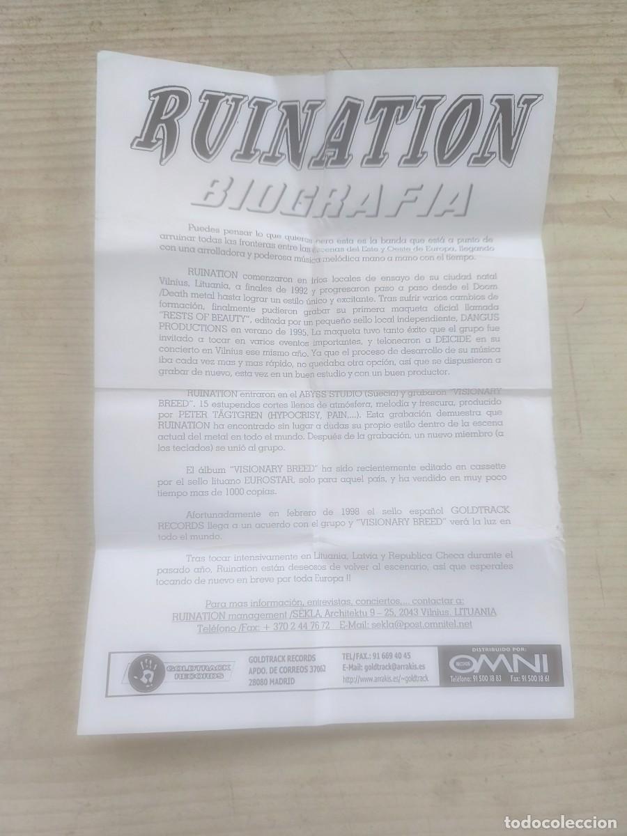 CDs de m&uacute;sica: Ruination - Visionary Breed CD Promocional - Foto 3