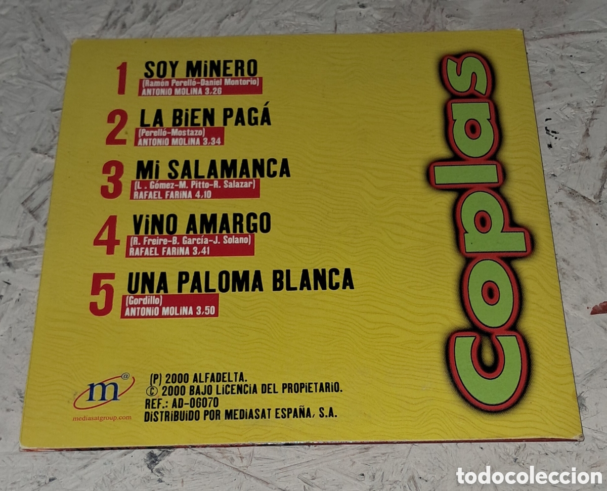 CDs de m&uacute;sica: CD COPLAS RITMO DE ORO - Foto 2
