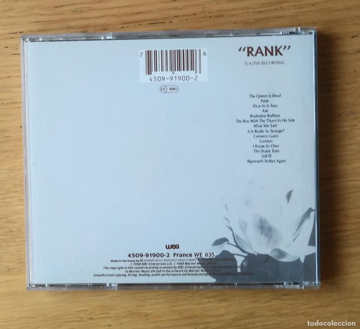 CDs de m&uacute;sica: THE SMITHS: &rdquo;RANK&rdquo;. CD - POP - Foto 2