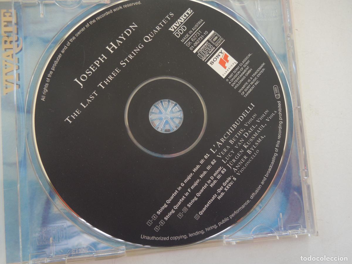 CDs de m&uacute;sica: HAYDN - THE LAST THREE STRING QUARTETS - LARCHIBUDELLI - CD SONY 1996 - Foto 2