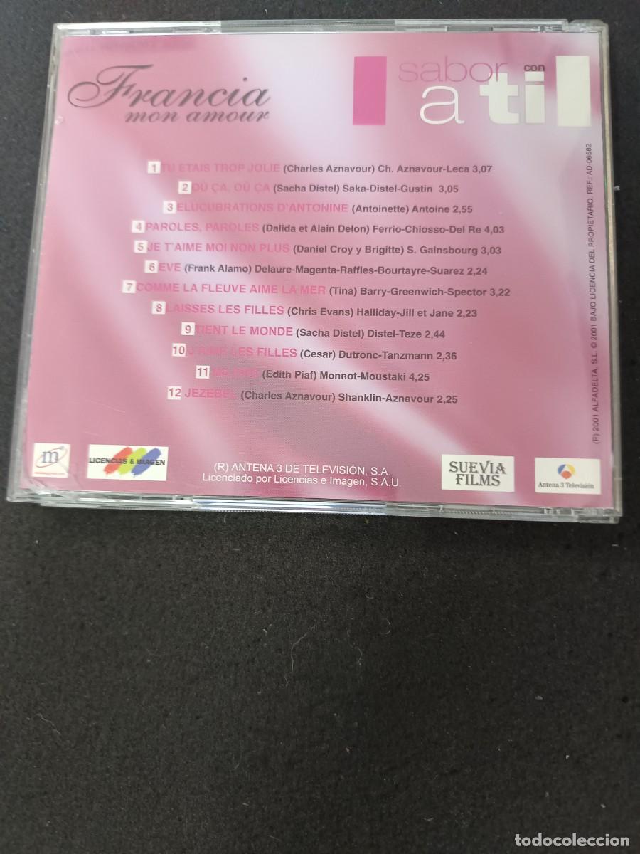 CDs de m&uacute;sica: CD. FRANCIA MON AMOUR. SABOR A TI - Foto 2