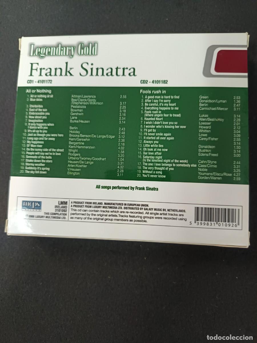 CDs de m&uacute;sica: 2 CD/BOX. FRANK SINATRA. LEGENDARY GOLD. 40 ORIGINAL CLASSICS - Foto 2