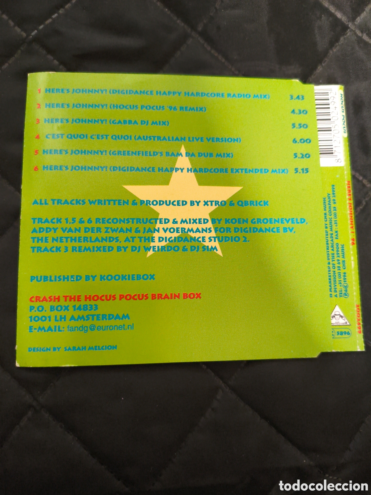 CDs de m&uacute;sica: Hocus Pocus&nbsp;&lrm;&ndash;&nbsp;Heres Johnny! (96 Remixes ) Cd single - Foto 2