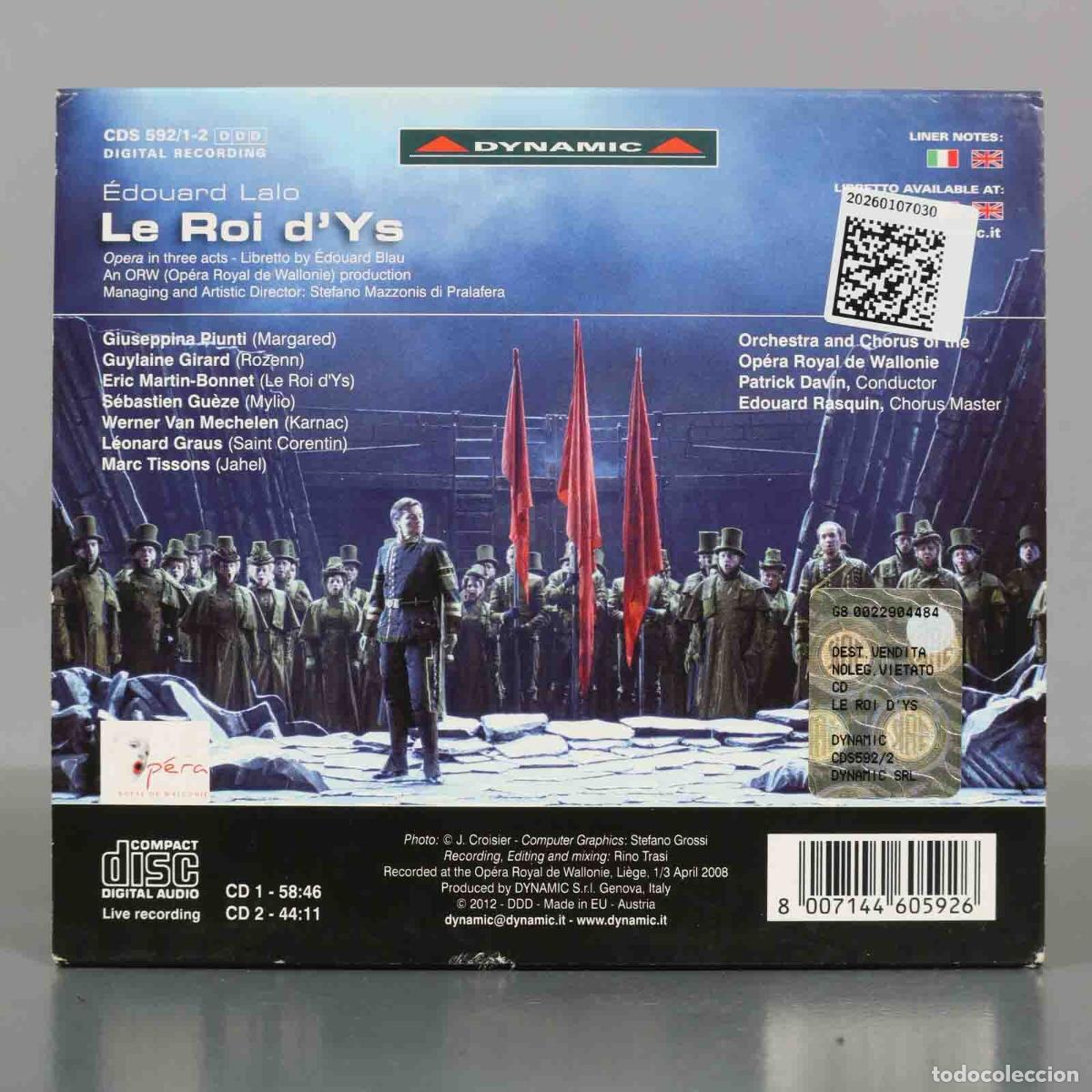 CDs de m&uacute;sica: CD. &Eacute;douard Lalo &ndash; Le Roi d&acute;Ys. DAVIN - Foto 2
