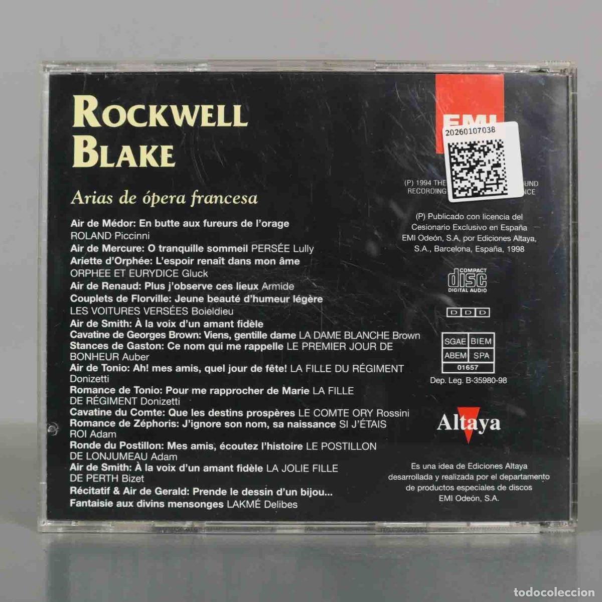 CDs de m&uacute;sica: CD. Rockwell Blake &ndash; Arias De &Oacute;pera Francesa - Foto 2