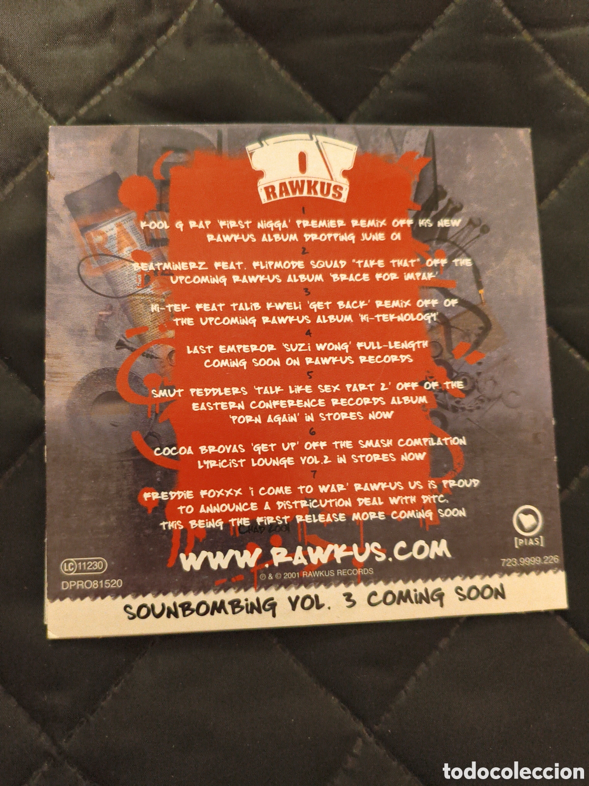 CDs de m&uacute;sica: Various&nbsp;&lrm;&ndash;&nbsp;Exclusive Rawkus Sampler Cd - Foto 2