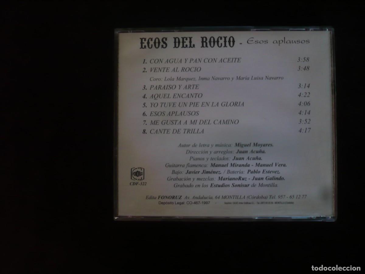 CDs de m&uacute;sica: ecos del rocio - esos aplausos - cd como nuevo - Foto 2