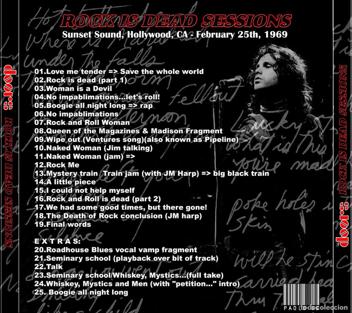 CDs de m&uacute;sica: THE DOORS. ROCK IS DEAD SESSIONS. CD. - Foto 2