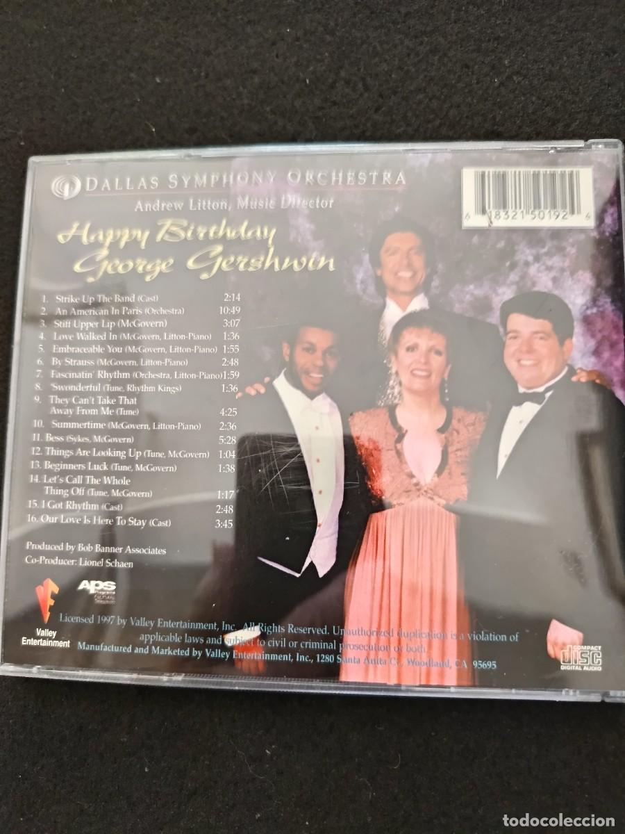 CDs de m&uacute;sica: CD. HAPPY BIRTHDAY GEORGE GERSHWIN - Foto 2