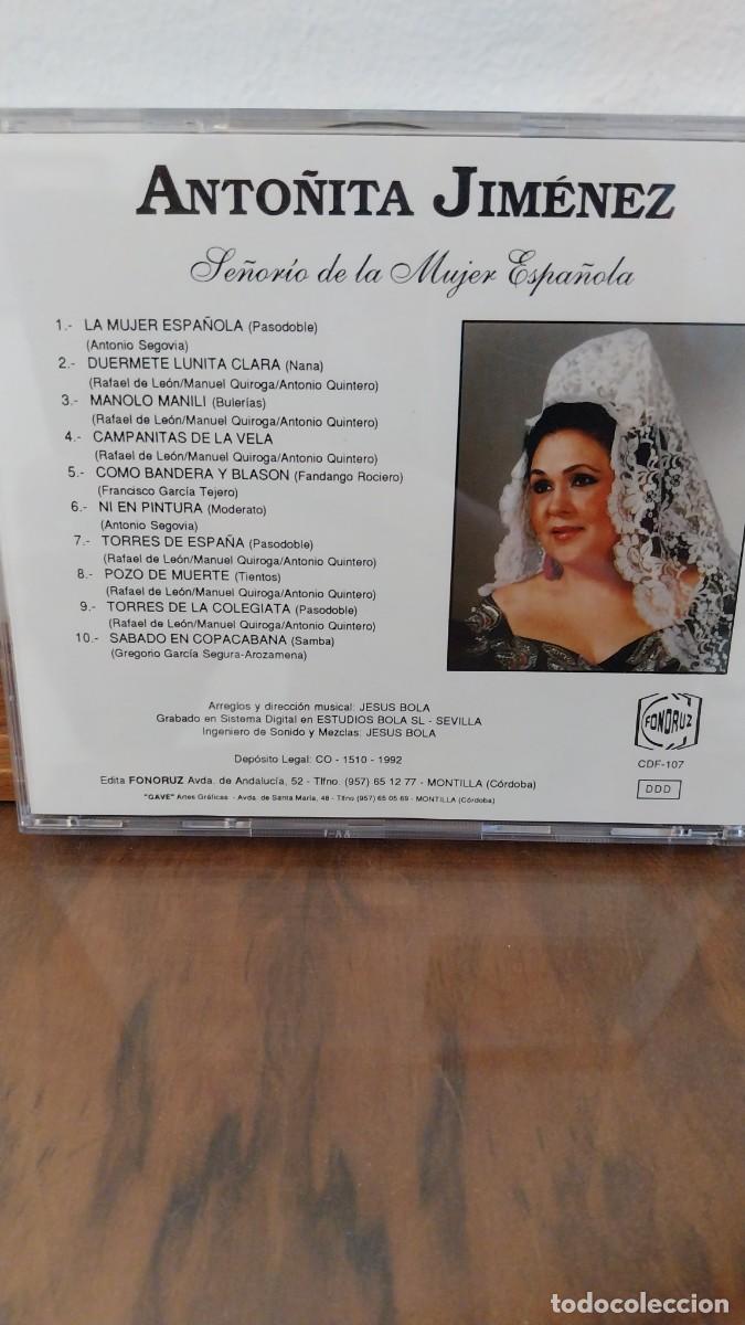 CDs de m&uacute;sica: CD ANTO&Ntilde;ITA JIMENEZ COPLA - Foto 2