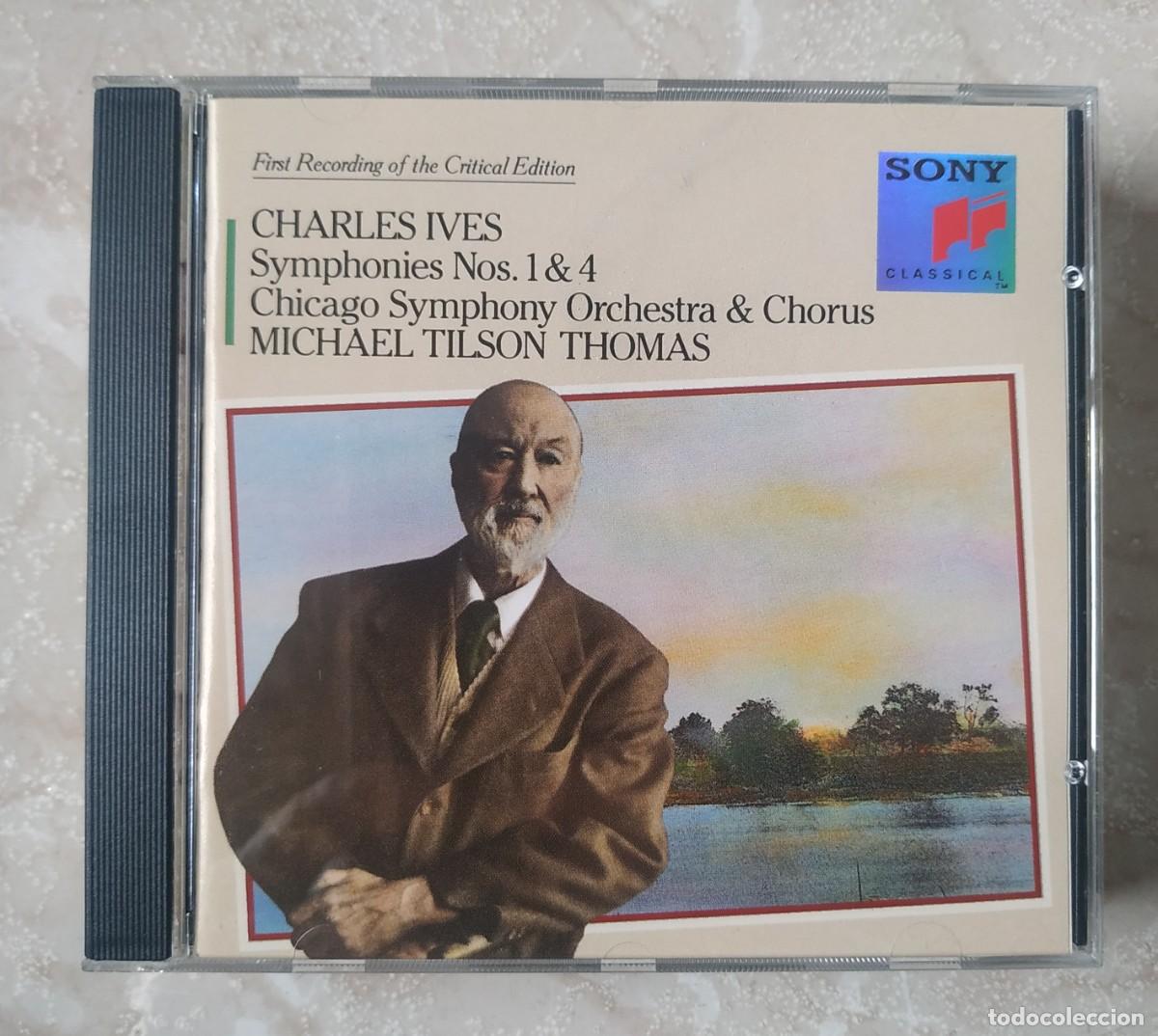 CDs de m&uacute;sica: CD CHARLES IVES SYMPHONIES 1 & 4 MICHAEL TILSON THOMAS - Foto 1