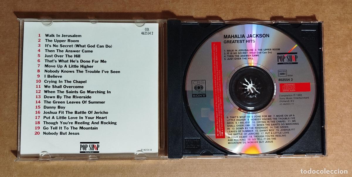 CDs de m&uacute;sica: MAHALIA JACKSON - GREATEST HITS - 1995 - Foto 2