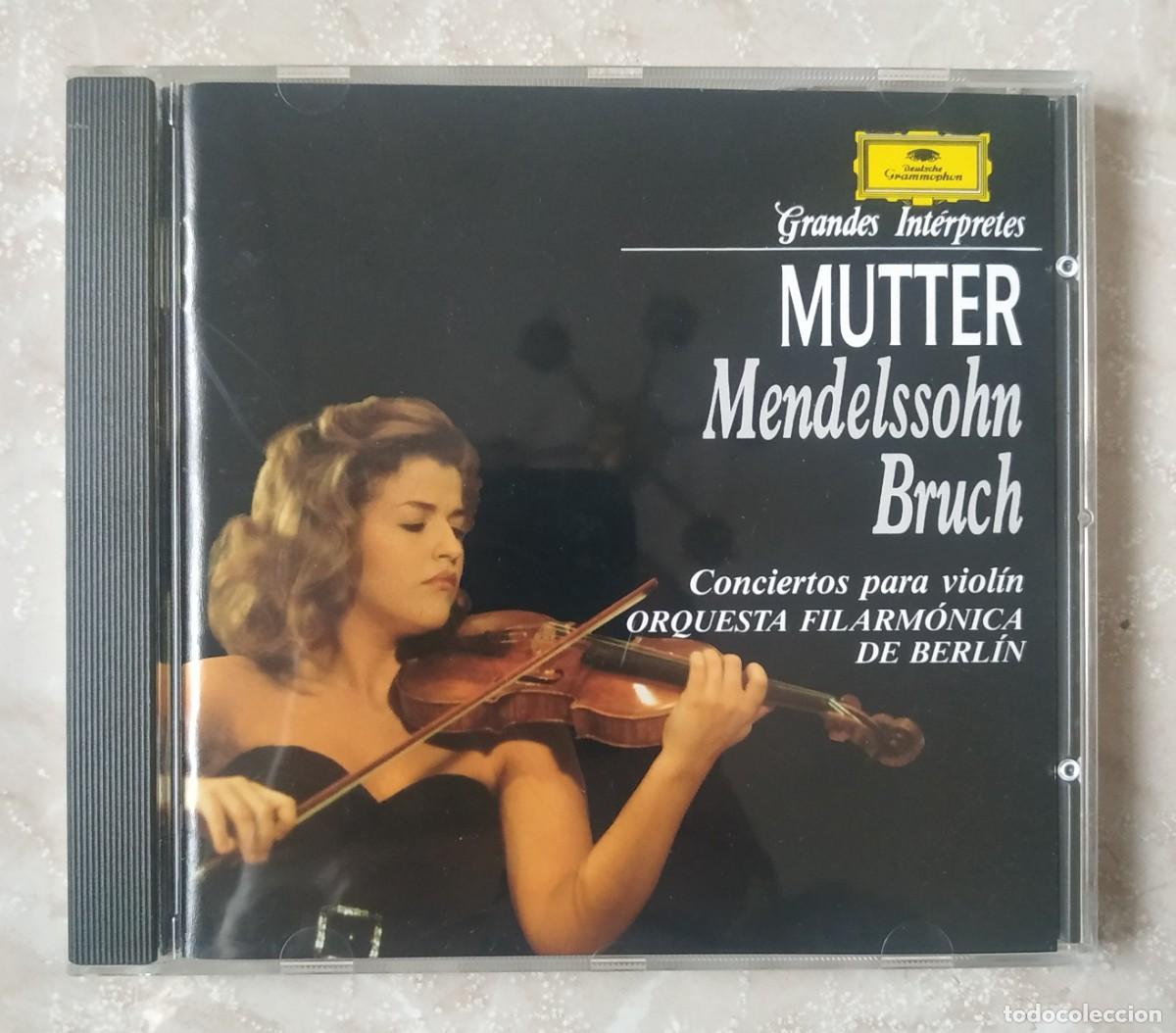 CDs de m&uacute;sica: CD MUTTER MENDELSSOHN BRUCH CONCIERTOS PARA VIOLIN - Foto 1