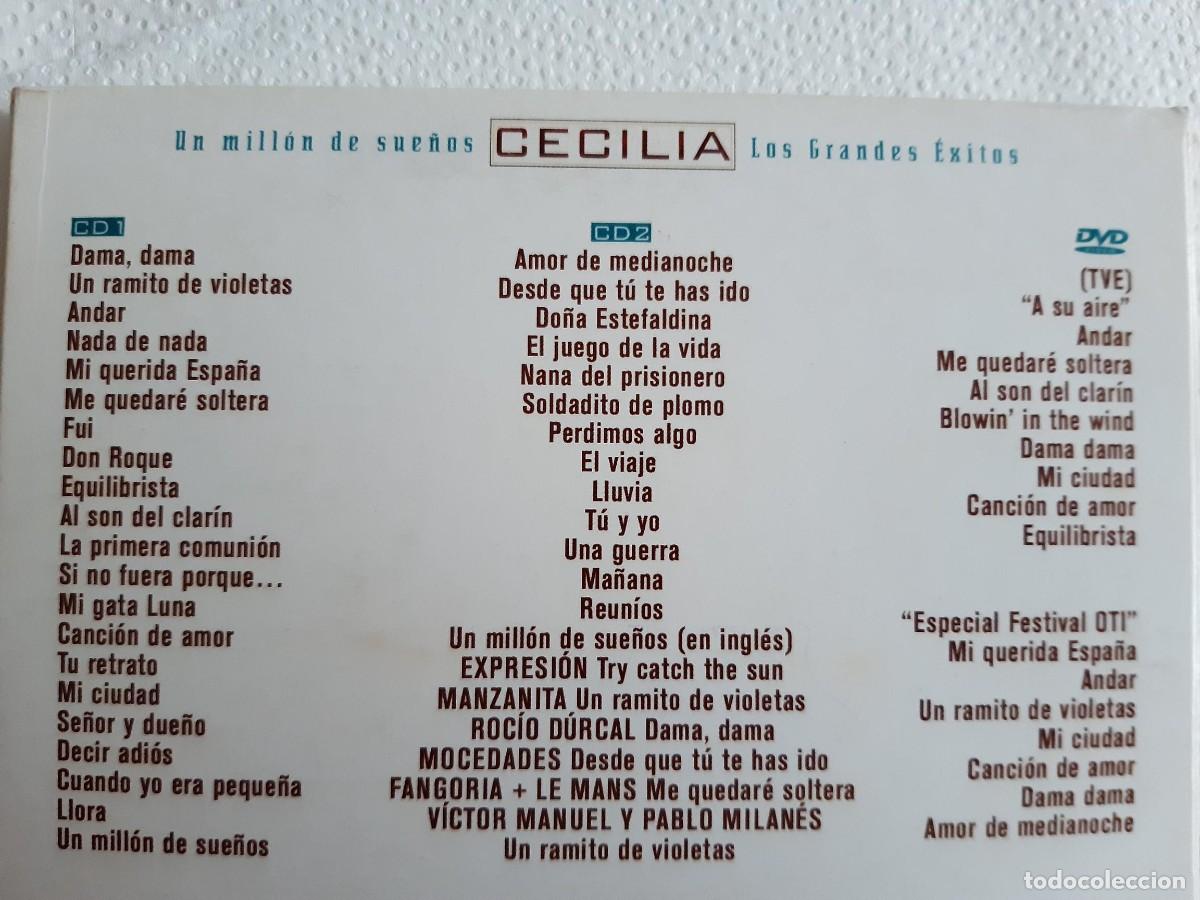 CDs de m&uacute;sica: 2CD + DVD Cecilia - Un mill&oacute;n de sue&ntilde;os CD - Foto 3