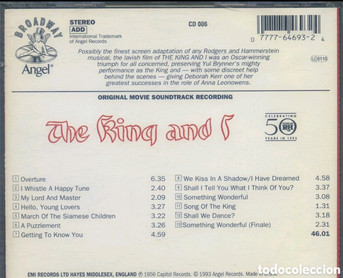 CDs de m&uacute;sica: El rey y yo (pel&iacute;cula de 1956) - Foto 2