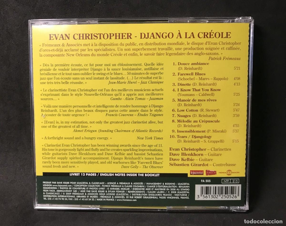 CDs de m&uacute;sica: Evan Christopher - Django &agrave; la Cr&eacute;ole - CD - Fr&eacute;meaux - Foto 2
