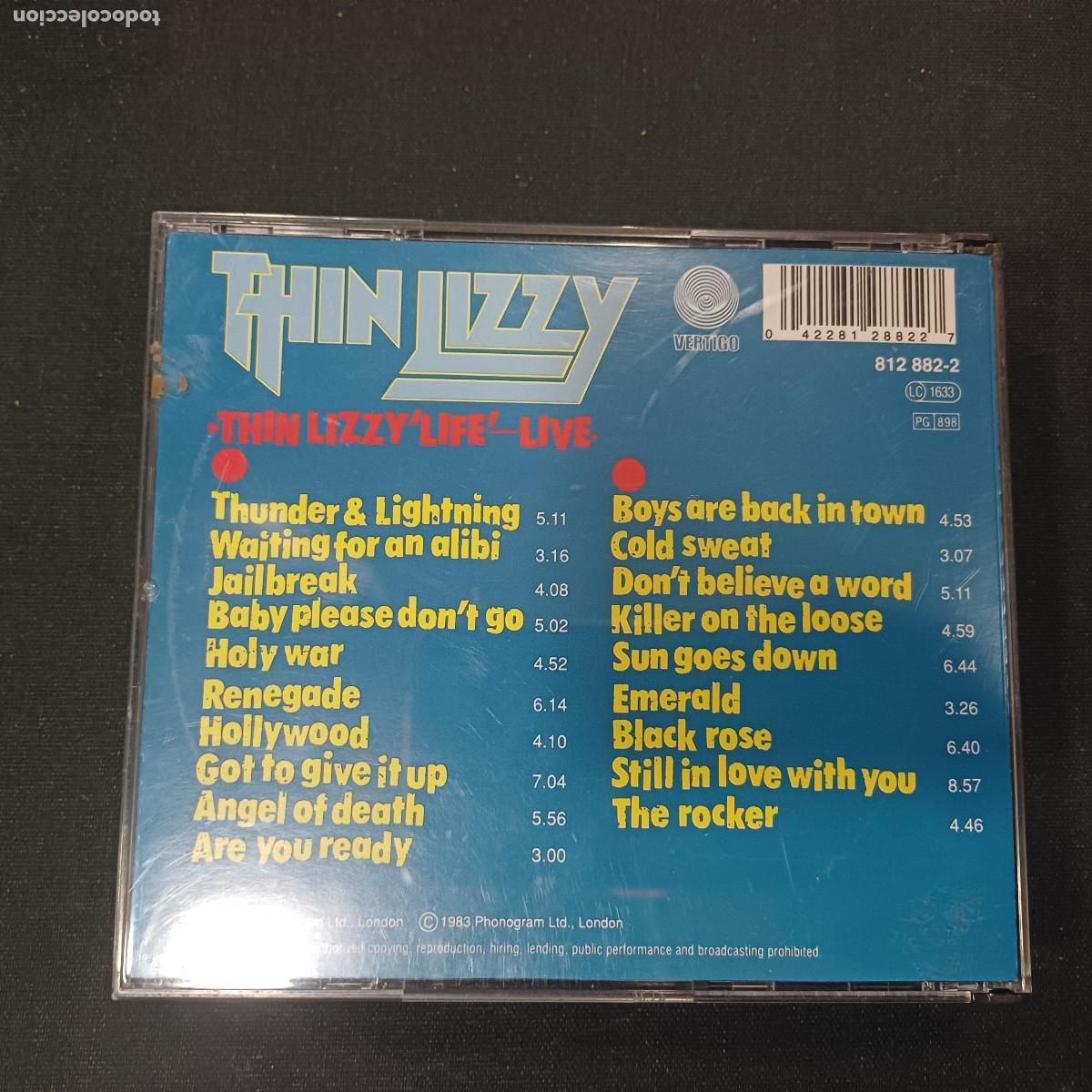 CDs de m&uacute;sica: THIN LIZZY/LIVE/CD METAL 2 DISCOS. - Foto 4