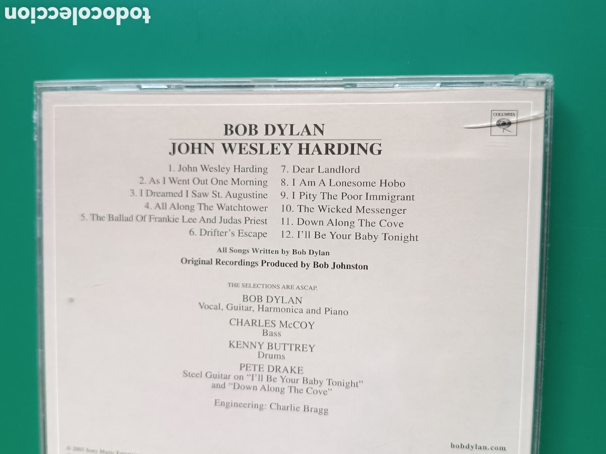 CDs de m&uacute;sica: CD: BOB DYLAN - John Wesley Harding (Columbia, 2003) - Foto 4