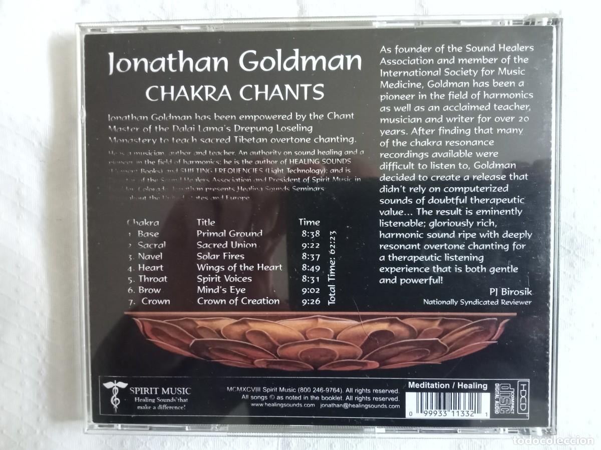 CDs de m&uacute;sica: Jonathan Goldman Chakra Chants CD - Foto 2