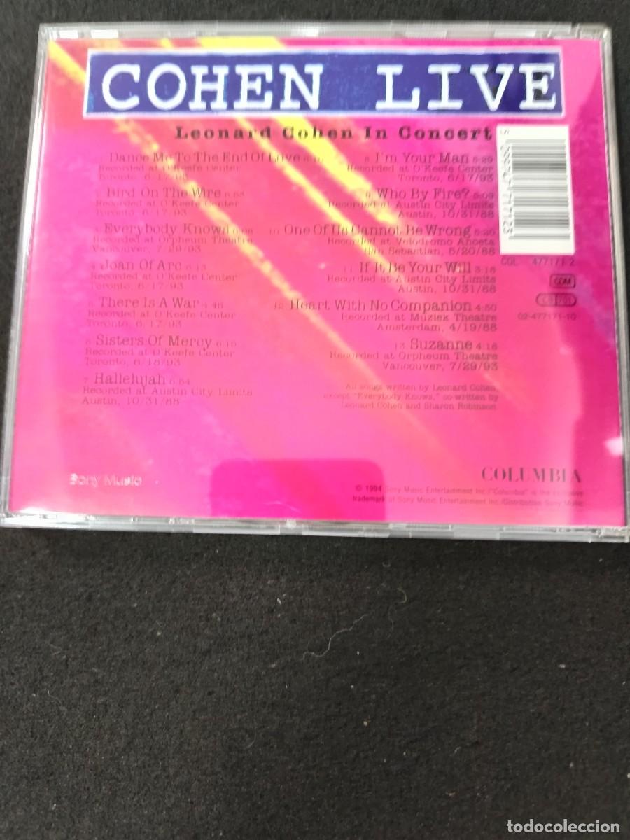 CDs de m&uacute;sica: LEONARD COHEN IN CONCERT - Foto 2
