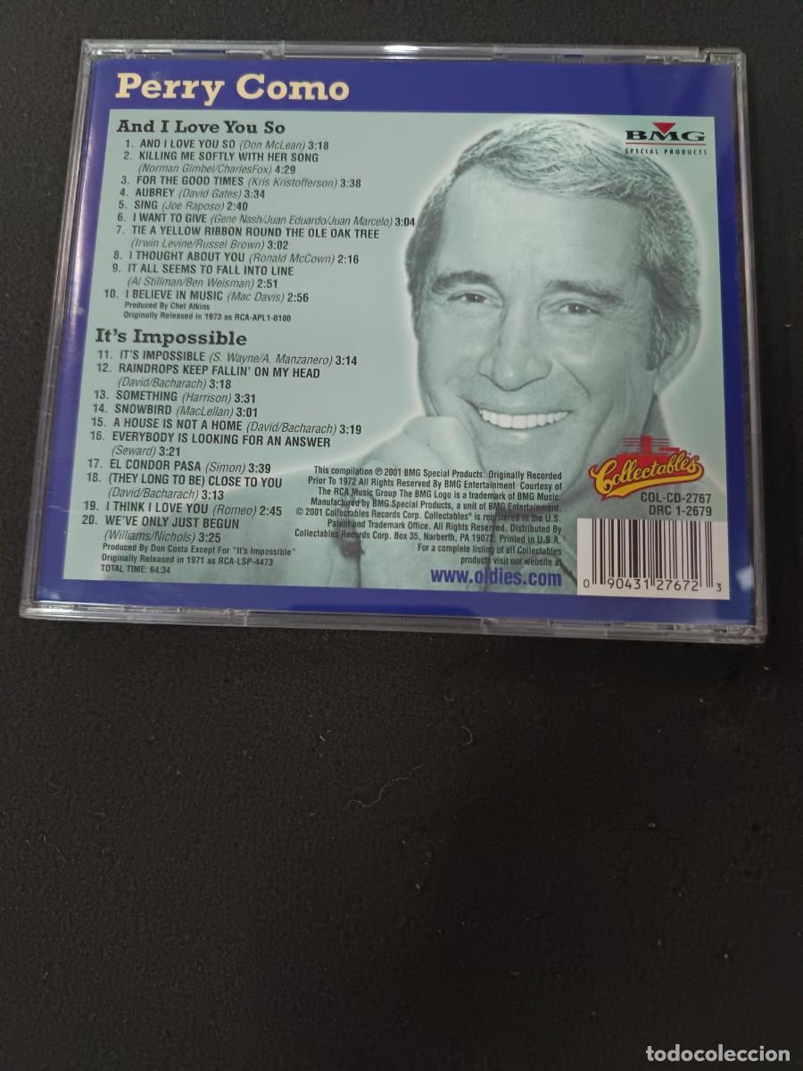 CDs de m&uacute;sica: PERRY COMO. AND I LOVE YOU SO / ITS IMPOSSIBLE - Foto 2