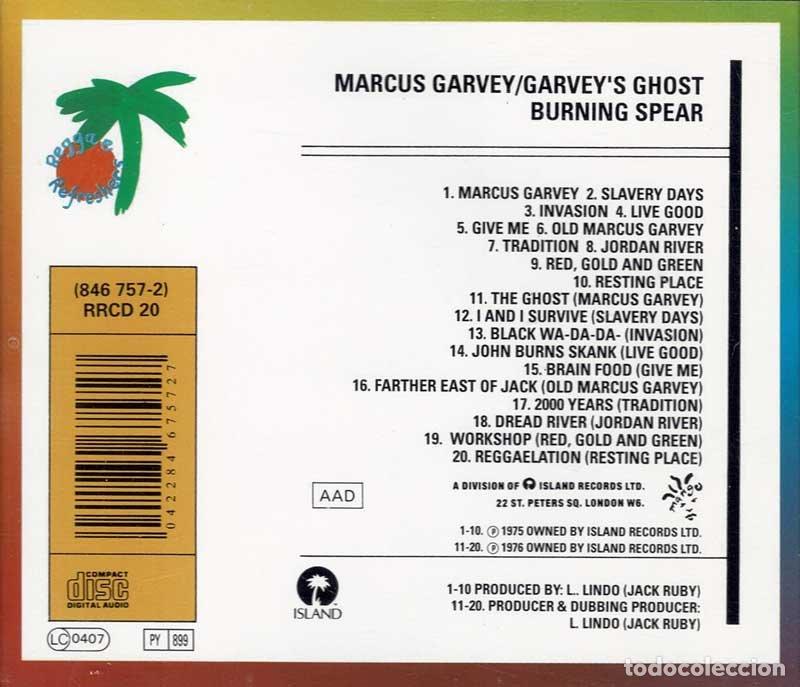 CDs de m&uacute;sica: Burning Spear - Marcus Garvey / Garveys Ghost. CD - Foto 2