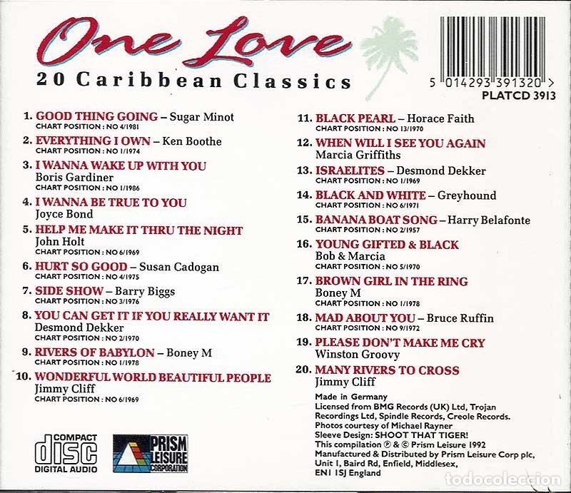 CDs de m&uacute;sica: One Love - 20 Caribbean Classics. CD - Foto 2