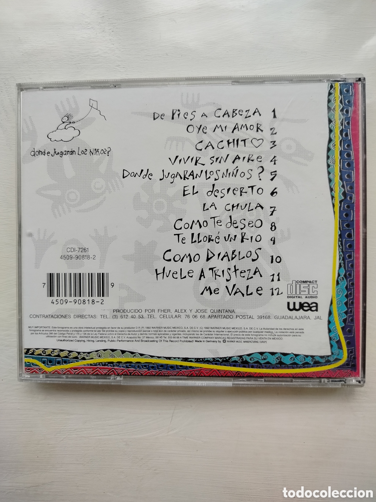 CDs de m&uacute;sica: Man&aacute; CD D&oacute;nde Jugar&aacute;n... - Foto 3