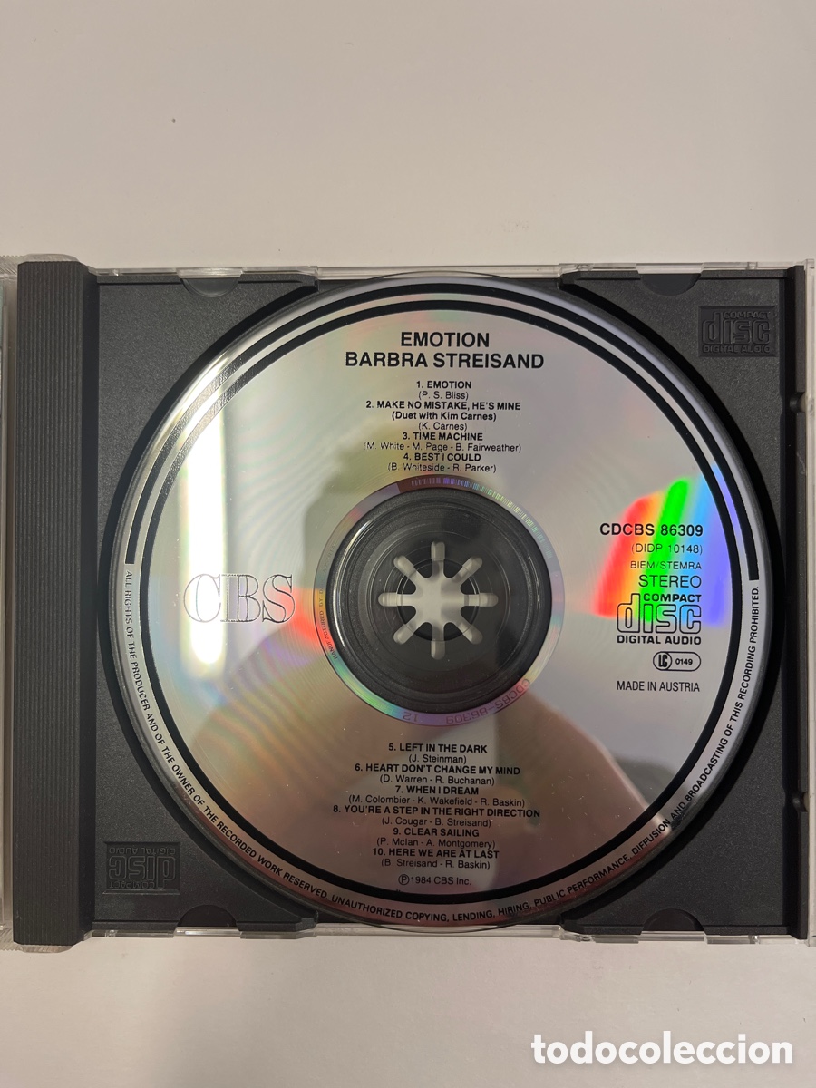 CDs de m&uacute;sica: BARBRA STREISAND - EMOTION CD - Foto 2