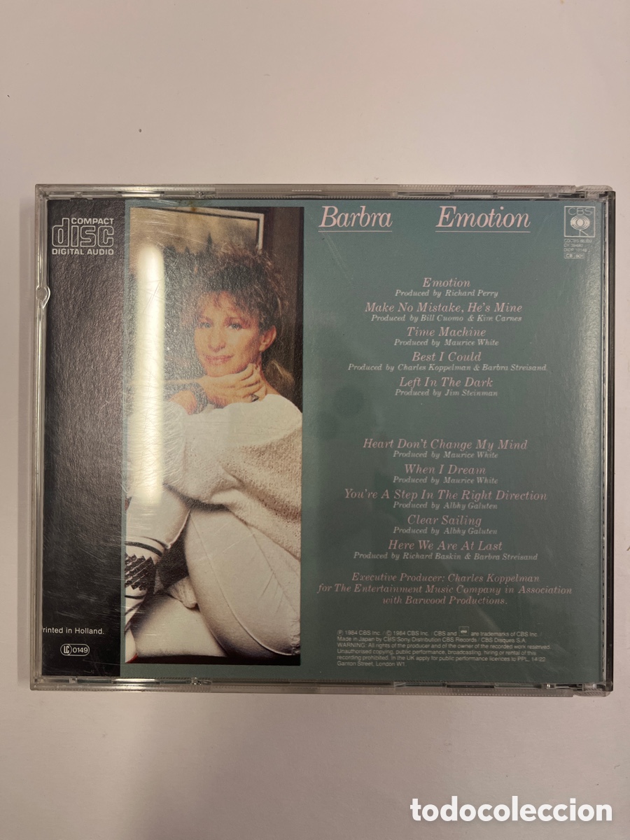 CDs de m&uacute;sica: BARBRA STREISAND - EMOTION CD - Foto 3