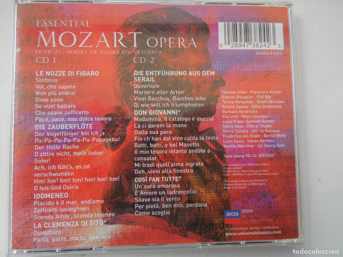 CDs de m&uacute;sica: MOZART - ESSENTIAL - OPERA - VARIOS - 2CD,S DECCA 2003 - Foto 4