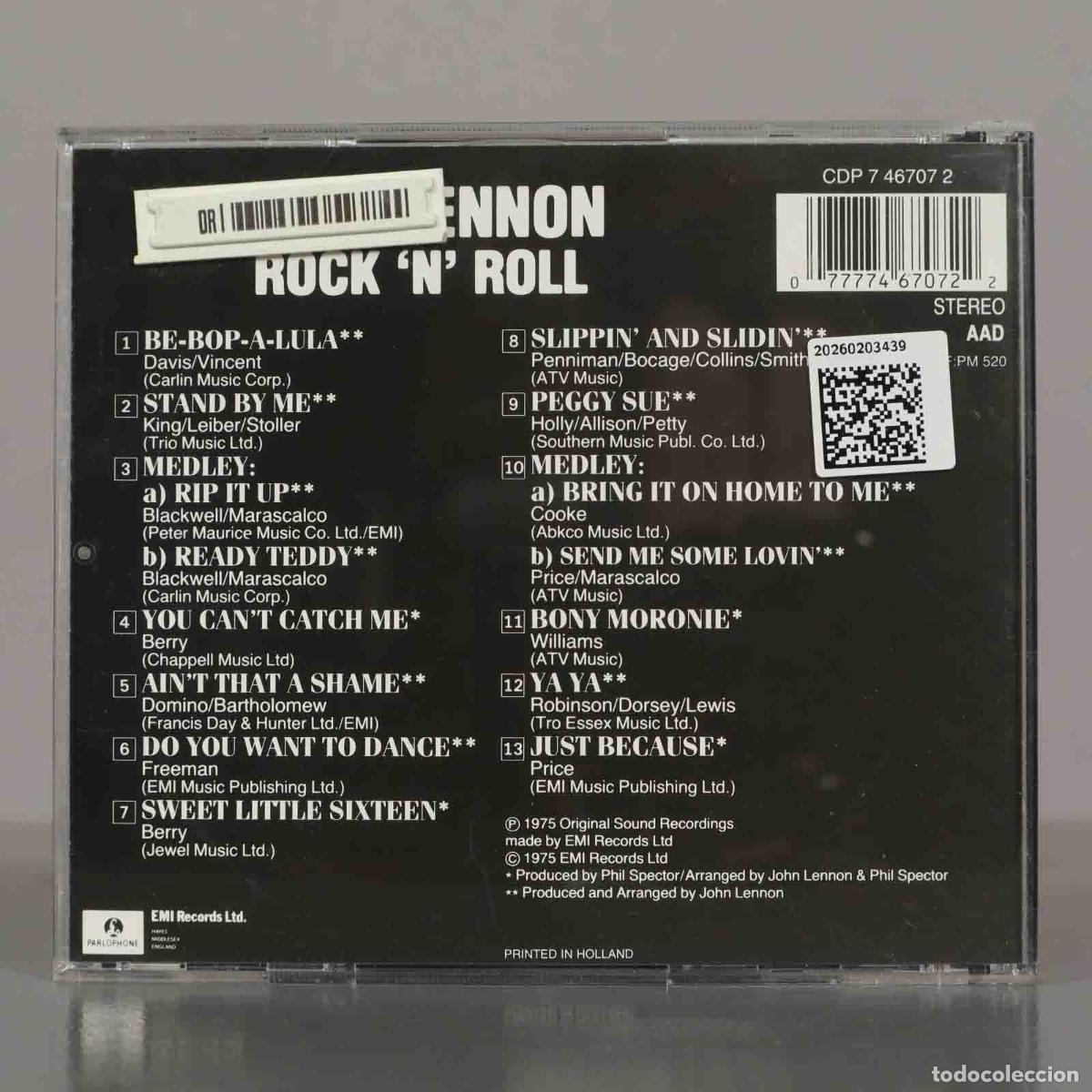 CDs de m&uacute;sica: CD. John Lennon &ndash; Rock &acute;N&acute; Roll. - Foto 2