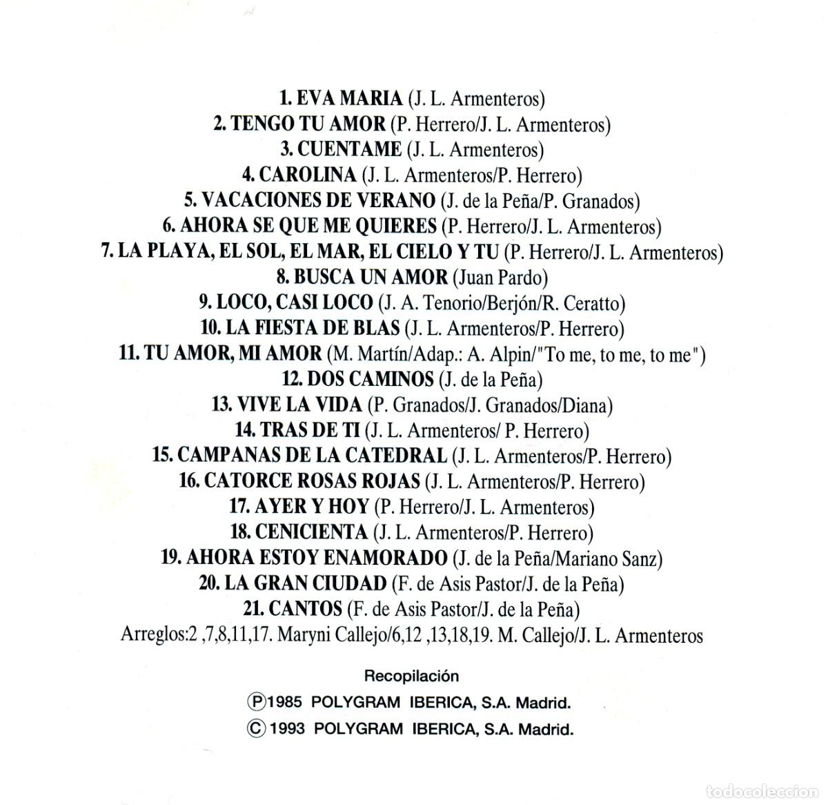 CDs de m&uacute;sica: F&Oacute;RMULA V - Ayer y Hoy & Grandes Exitos (1993) - Foto 2