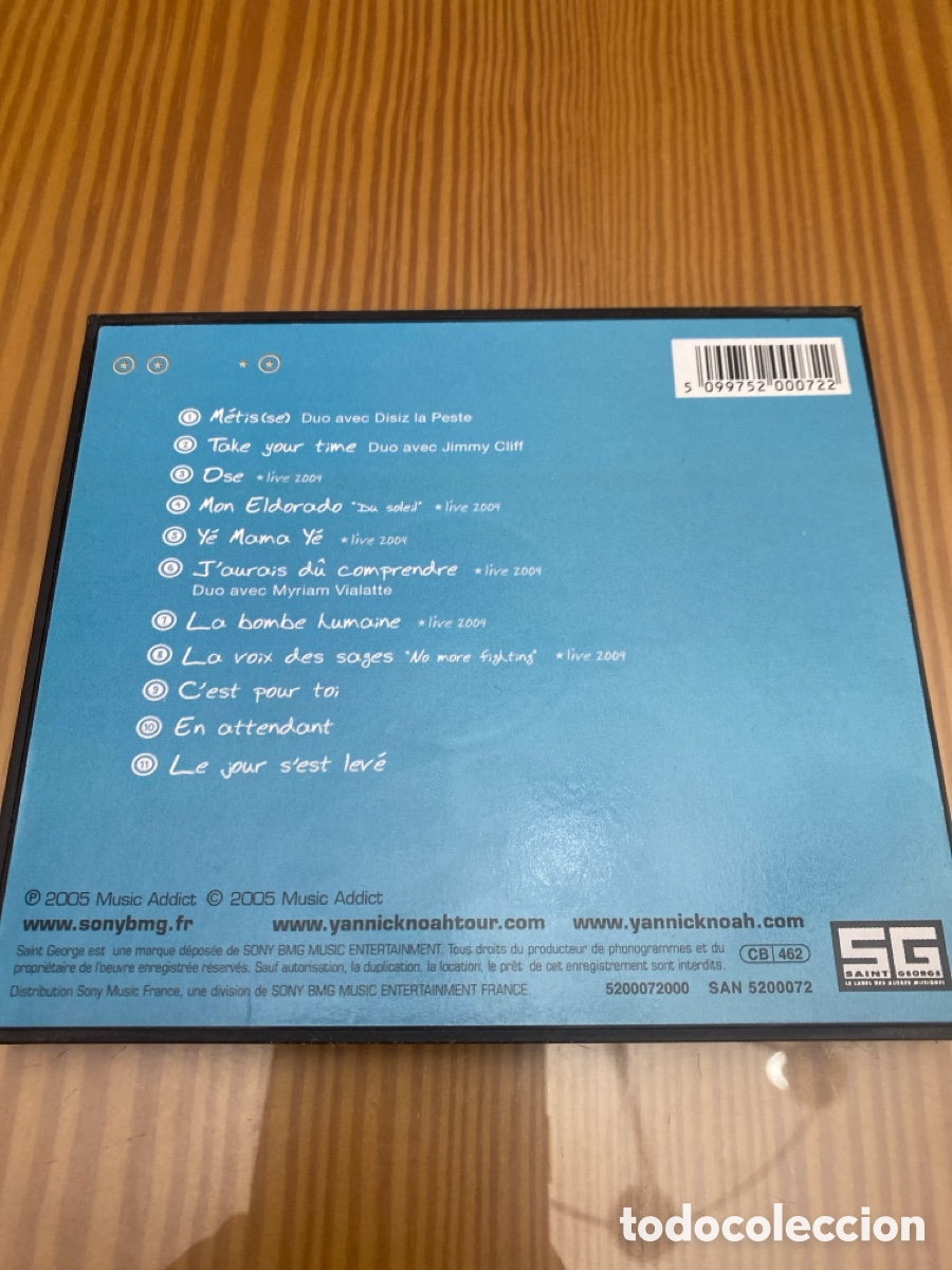 CDs de m&uacute;sica: Cd de Yannick Noah &rdquo;M&eacute;tisse(s)&rdquo; - Foto 2