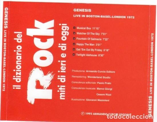 CDs de m&uacute;sica: CD - GENESIS - Live in Boston 1972 - Foto 2