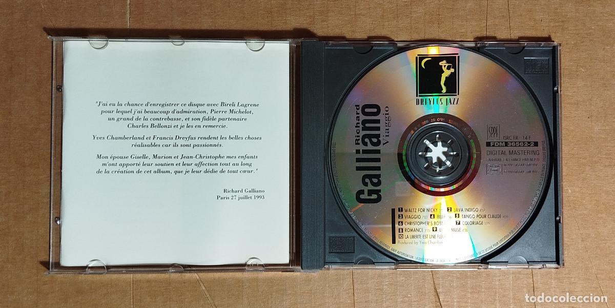 CDs de m&uacute;sica: RICHARD GALLIANO - VIAGGIO - 1993 - Foto 2