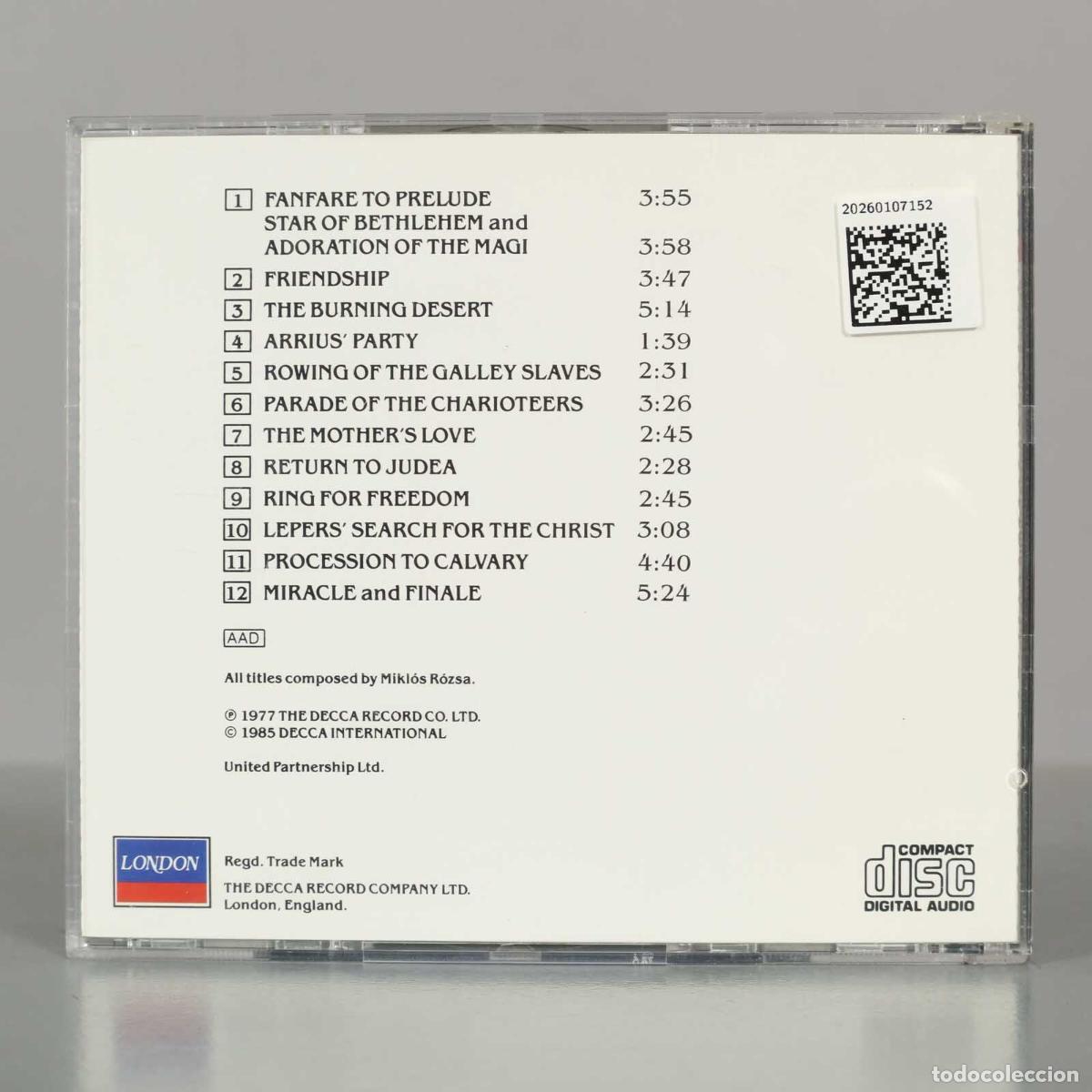 CDs de m&uacute;sica: CD. Miklos Rozsa &ndash; Ben-Hur - Foto 2