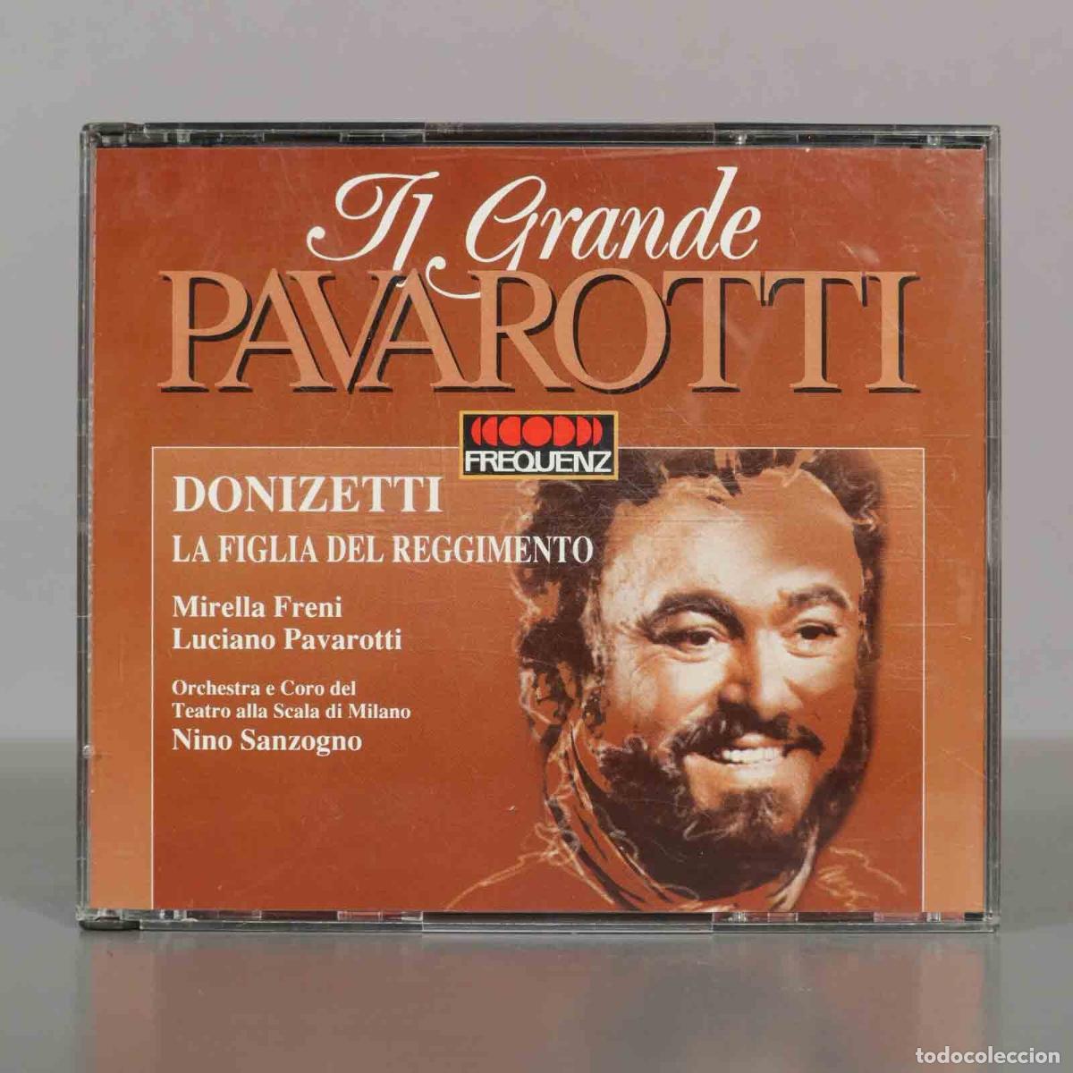 Music CDs: CD. DONIZETTI - LA FIGLIA DEL REGGIMENTO. Mirella Freni. Luciano Pavarotti. SANZOGNO