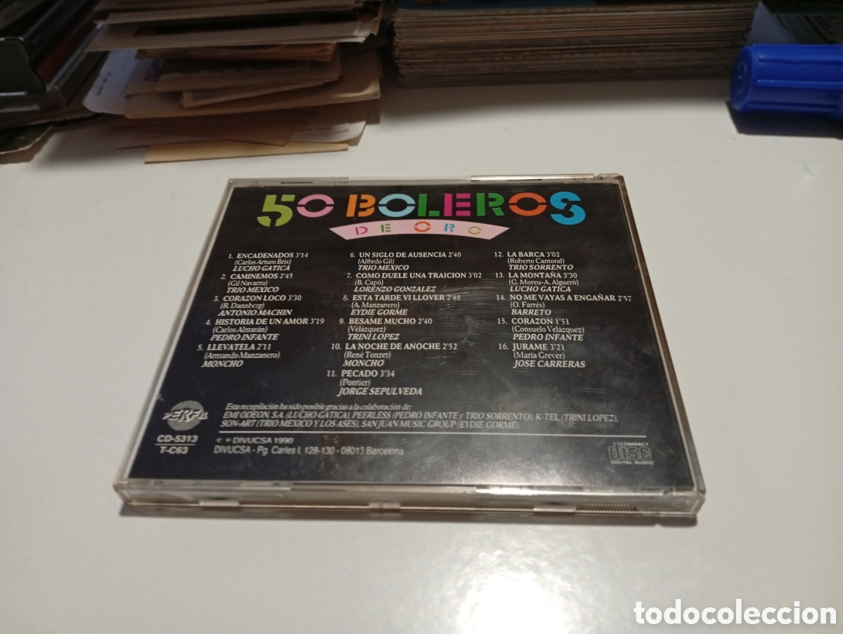 CDs de m&uacute;sica: CD 50 boleros de oro 1 - Foto 4