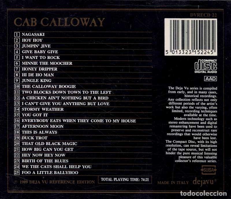 CDs de m&uacute;sica: Cab Calloway - The Cab Calloway Story. CD - Foto 2