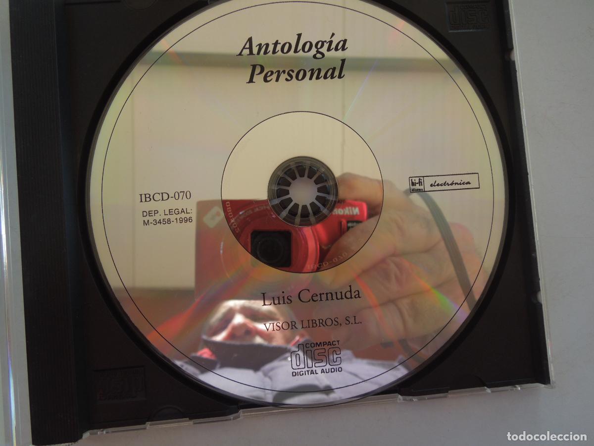 CDs de m&uacute;sica: LUIS CERNUDA - ANTOLOGIA PERSONAL - VISOR LIBROS - CD - Foto 2