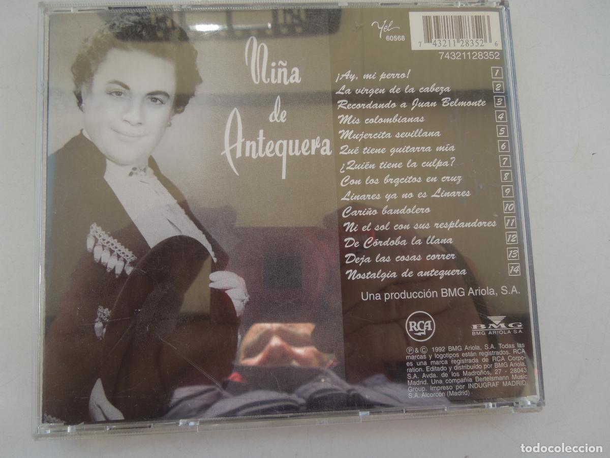 CDs de m&uacute;sica: NI&Ntilde;A DE ANTEQUERA - CD BMG ARIOLA 1992 - Foto 3