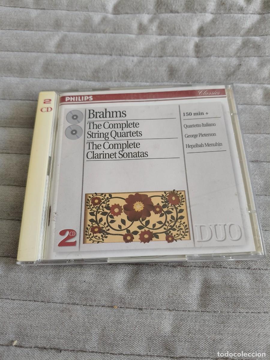 CDs de m&uacute;sica: BRAHMS. THE COMPLETE STRING QUARTETS. THE COMPLETE CLARINET SONATAS. DOBLE COMPACTO PHILIPS. - Foto 1