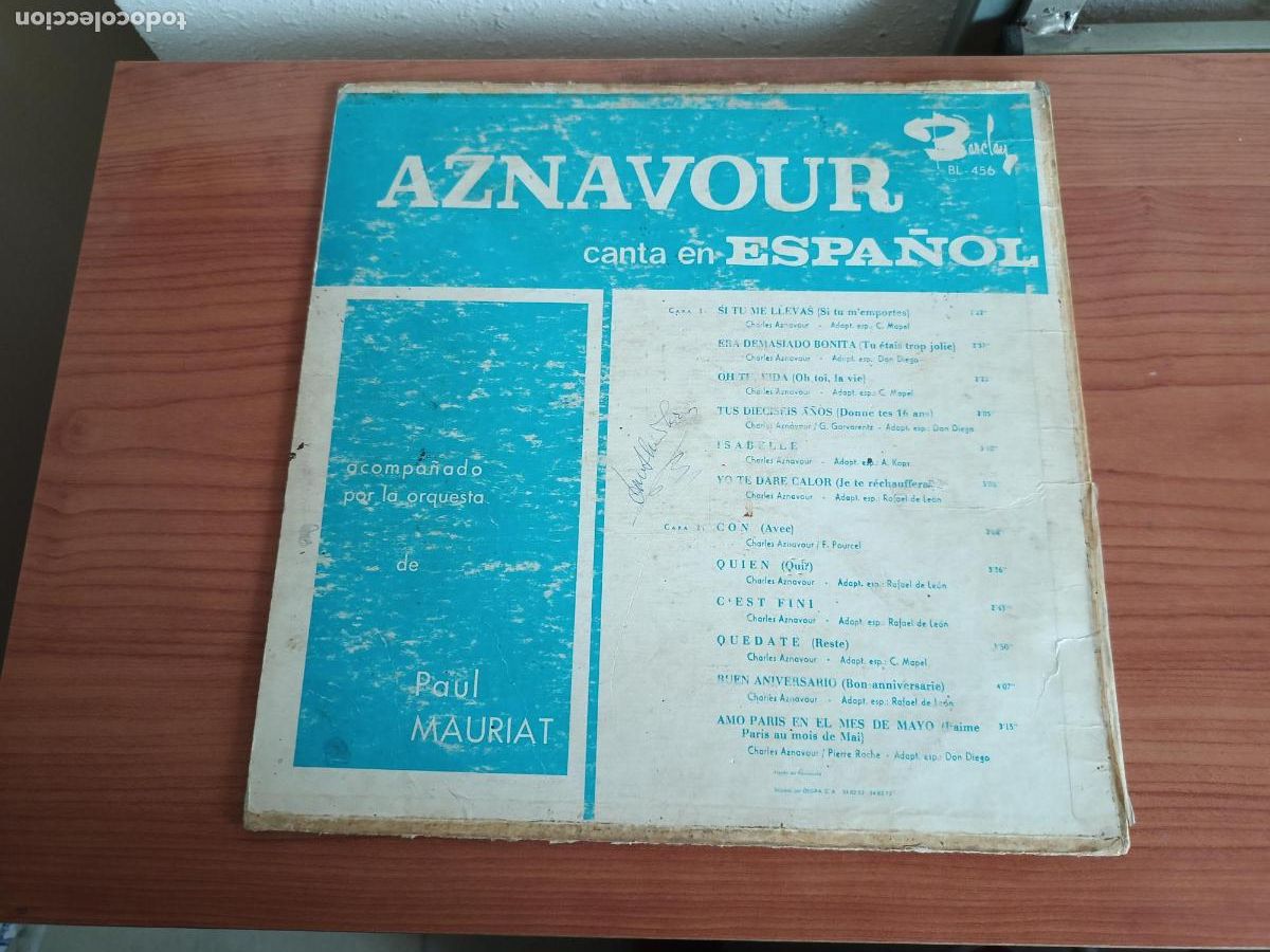 CDs de m&uacute;sica: vinilo AZNAVOUR EN ESPA&Ntilde;OL RC - Foto 2